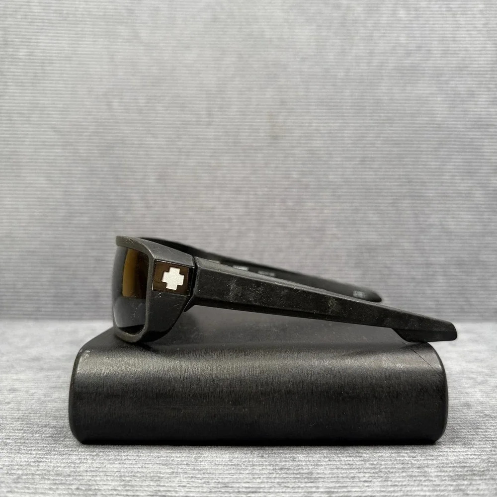 Spy Optic McCoy Sunglasses Matte Black Happy Lens 63-17-120 Rectangular Wrap